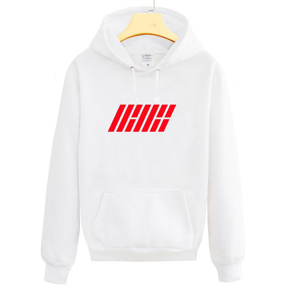 Áo Hoodie Lót Nhung In Hình Nhóm Nhạc Ikon Phong Cách Hàn Quốc Thời Trang Xuân Thu Mới Cho Nam Nữ