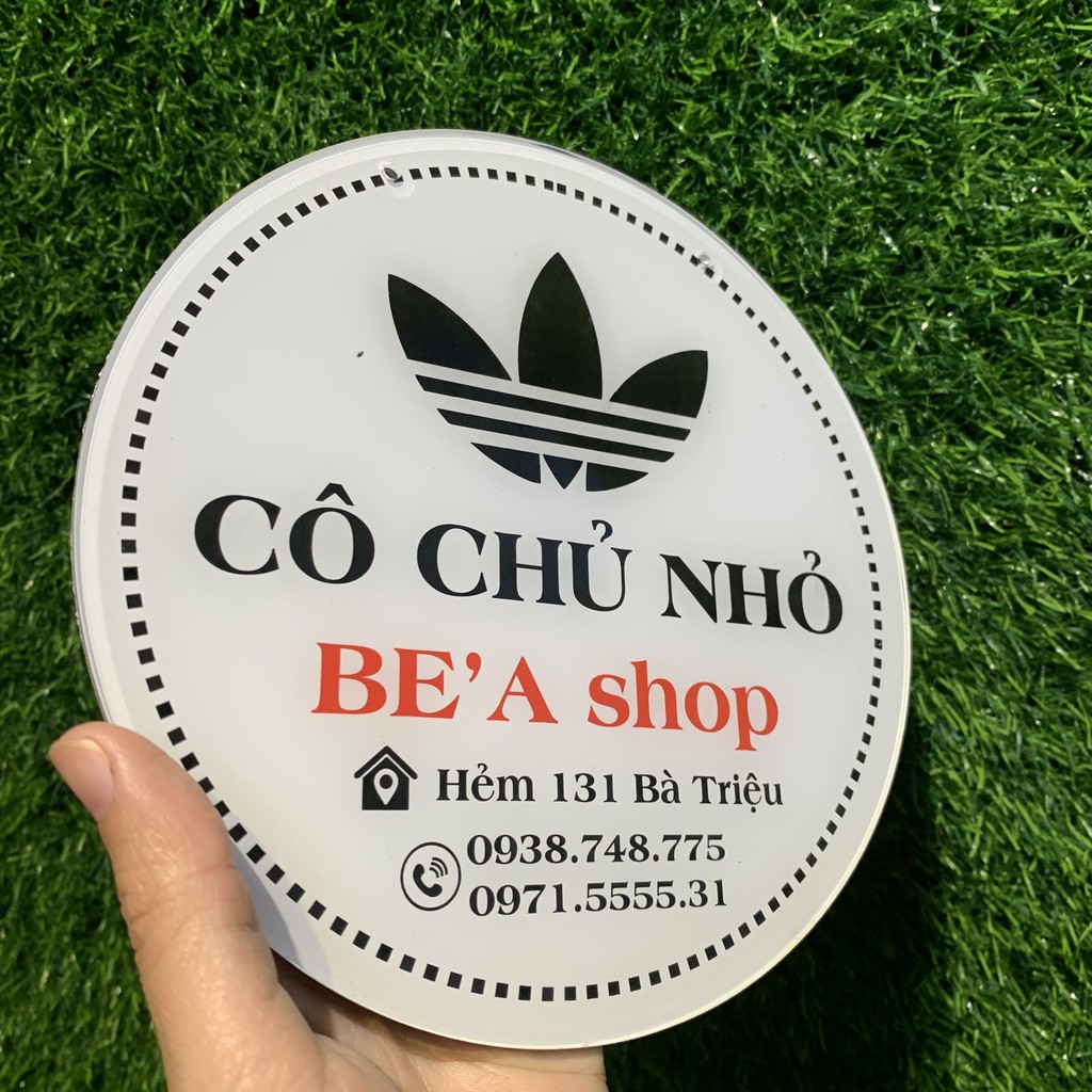 Bảng hiệu mica tròn - in logo hoặc thương hiệu theo yêu cầu