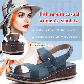 Giày Sandal Đế Xuồng Thời Trang Cho Nữ Thiết Kế Đơn Giản