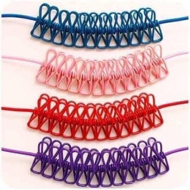 Dây phơi quần áo có móc kẹp chống dồn