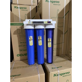 Bộ lọc chặn đầu nguồn 3 cốc lọc 20ink . Bộ cốc lọc nước máy lọc nước kangaroo 20l 30l 50l