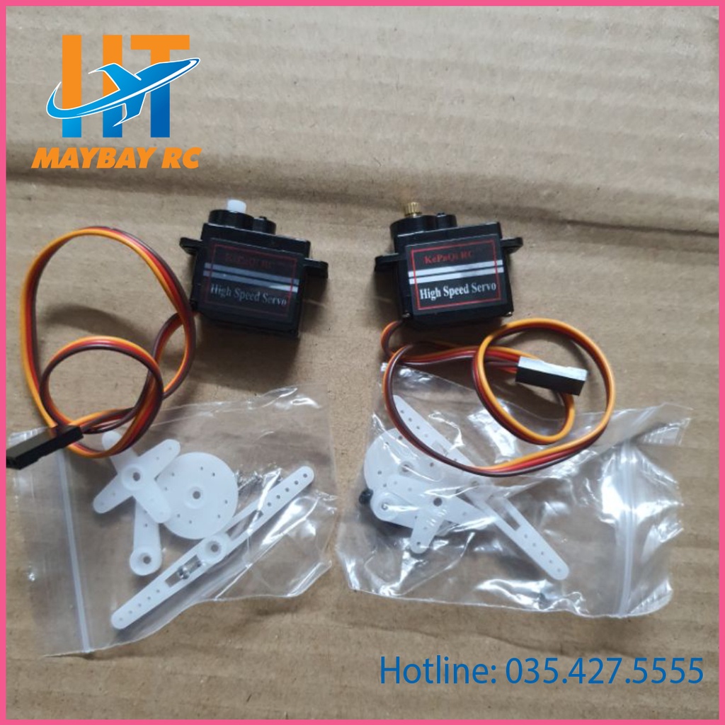 Servo 9g, 12g nhông đồng đầy đủ phụ kiện