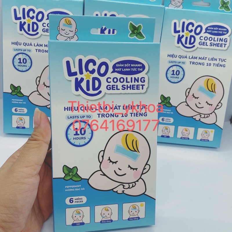 MIẾNG DÁN HẠ SỐT NHANH AN TOÀN CHO BÉ LICO KID NHIỀU HƯƠNG