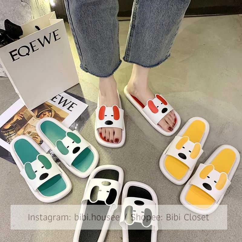Dép quai mùa hè nam nữ giá rẻ hình mặt cún đế phao cực xinh 2022 hot đơn giản đáng yêu học sinh mã D1
