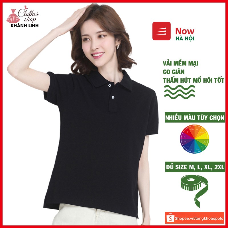 Áo thun nữ thể thao ngắn tay áo polo cổ trụ thun cao cấp mềm mại thoáng mát [hàng loại 1 - nhiều màu tùy chọn] - KL07