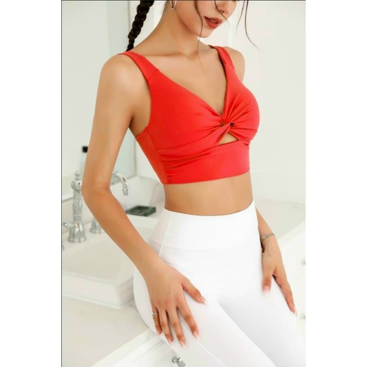Áo bra Croptop xoắn ngực tập gym yoga
