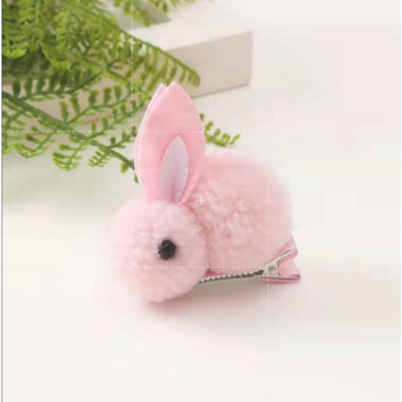 Kẹp Tóc Thỏ Bông Nhiều Màu Dễ Thương Cho Bé Gái