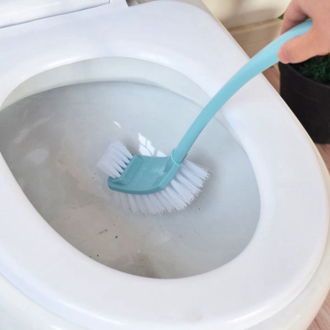 Bàn chải cán dài cọ vệ sinh bồn cầu 2 đầu đa năng đế đứng sợi cước toilet KABA