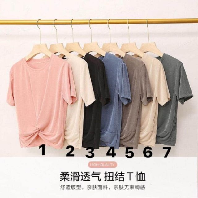 Combo 3 áo sơ mi xoắn eo