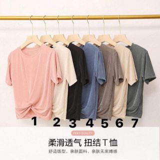 Combo 3 áo sơ mi xoắn eo