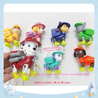 MÔ HÌNH ĐỒ CHƠI BIỆT ĐỘI CHÓ CỨU HỘ PAW PATROL - NO.GG5 - 08 NHÂN VẬT - SIÊU ĐẸP