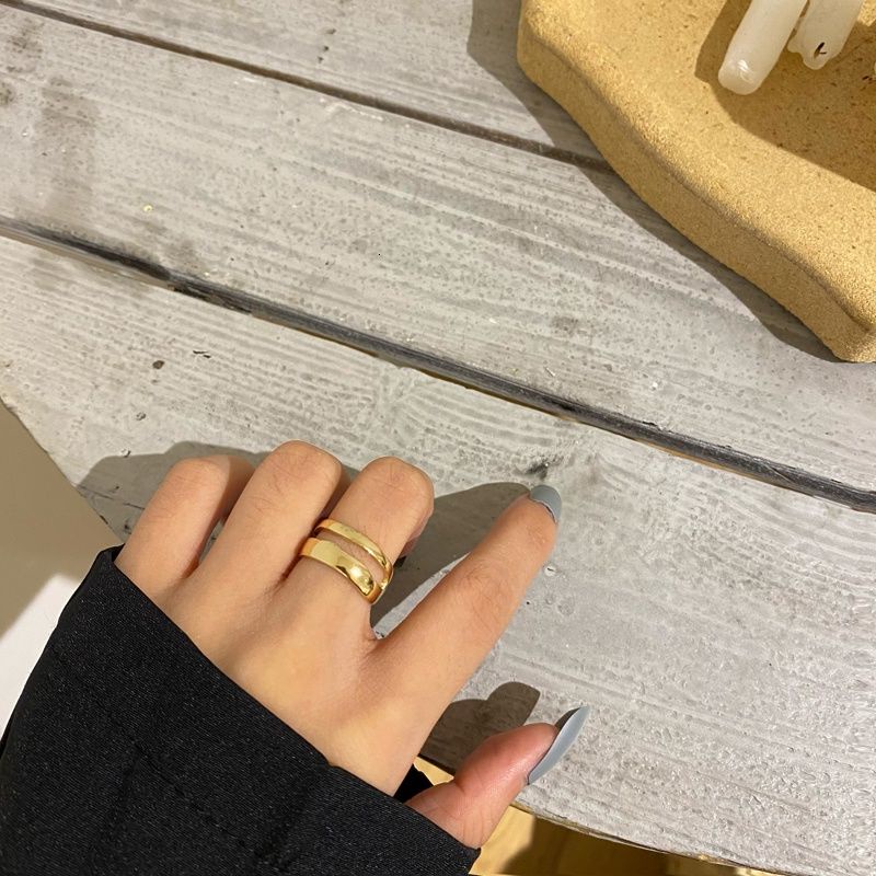 Nhẫn Hở Hình Gợn Sóng Đơn Giản Thời Trang