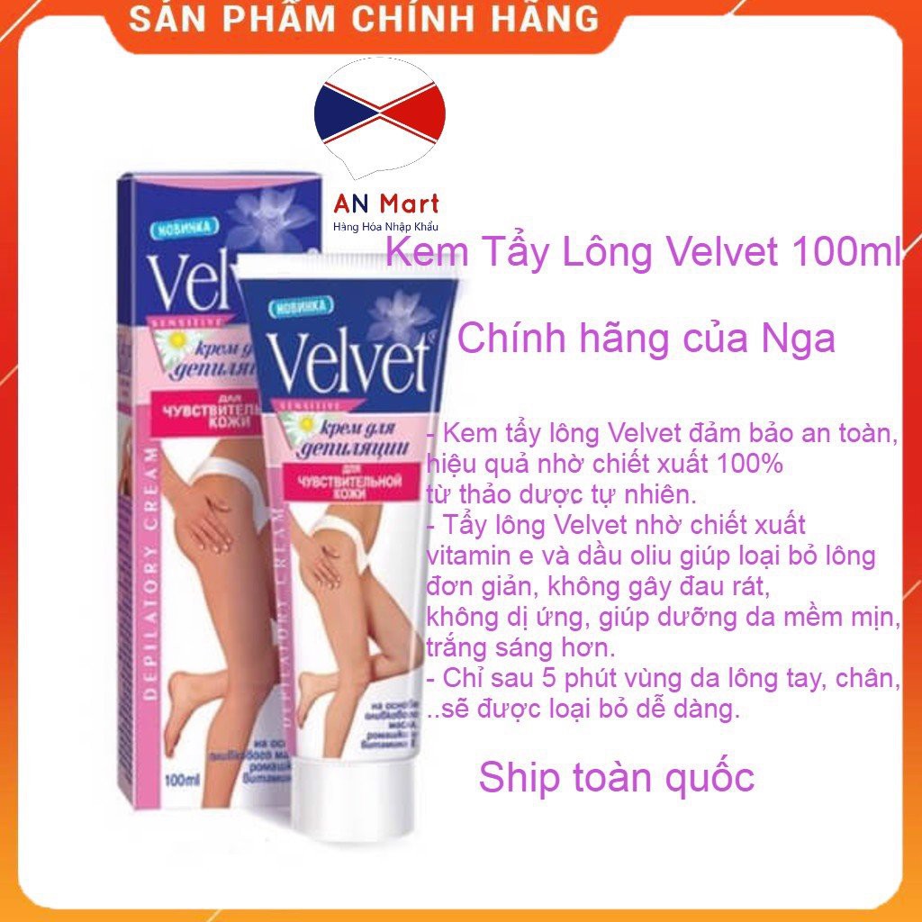 Kem tẩy Lông Velvet Nga CHÍNH HÃNG