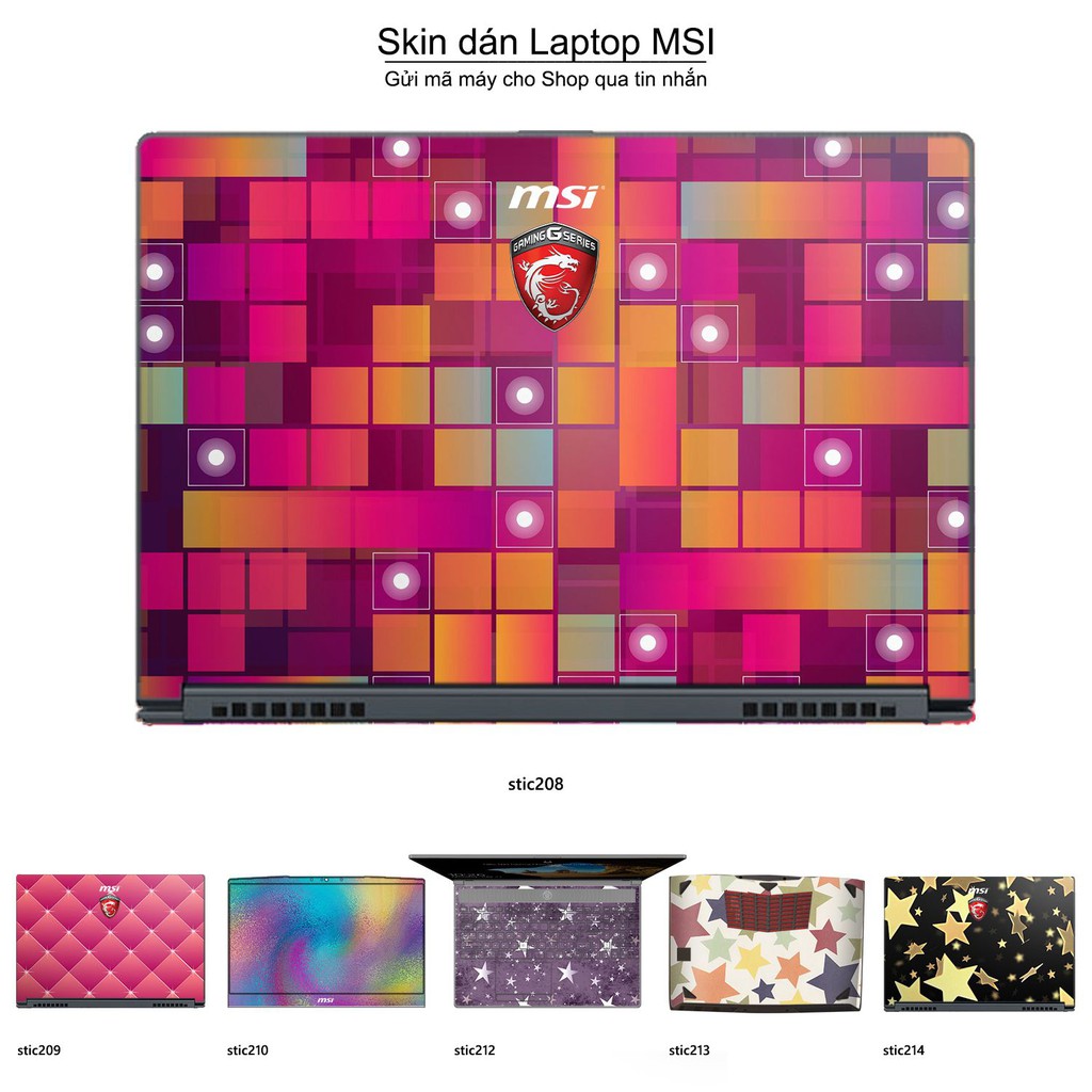 Skin dán Laptop MSI in hình Hoa văn sticker _nhiều mẫu 34 (inbox mã máy cho Shop)
