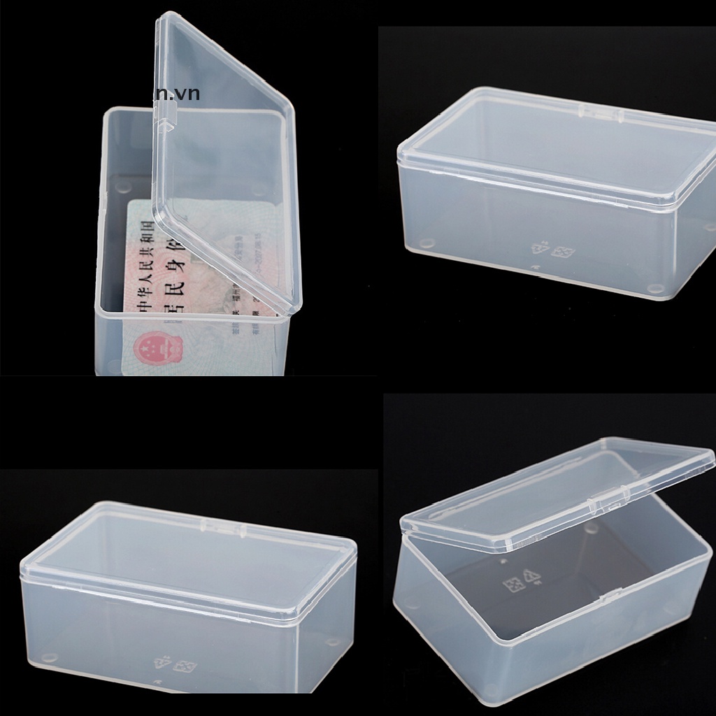 Hộp Nhựa Trong Suốt Hình Vuông Có Nắp Đựng Đồ Đa Năng Ốp