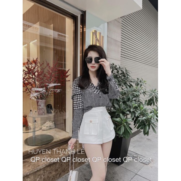 Quần sooc túi hộp khuy