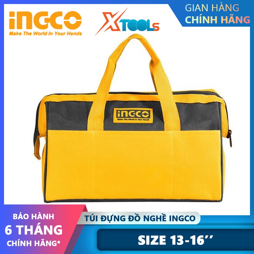 Túi đựng đồ nghề INGCO | giỏ xách túi đồ nghề đa năng Size: 13-16 inch dùng để đựng các loại dụng cụ, máy móc phục vụ cô