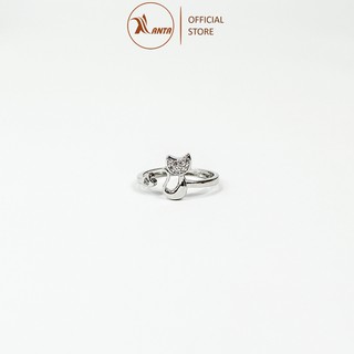 Nhẫn nữ hở freesize,hợp với mọi kích cỡ ngón tay,hình con mèo S02 xinh xắn ANTA Jewelry - ATJ6711M
