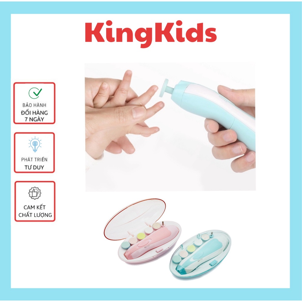 [Chăm sóc sức khoẻ] Máy cắt móng tay bằng điện an toàn tiện dụng dành cho mẹ và bé Kingkids