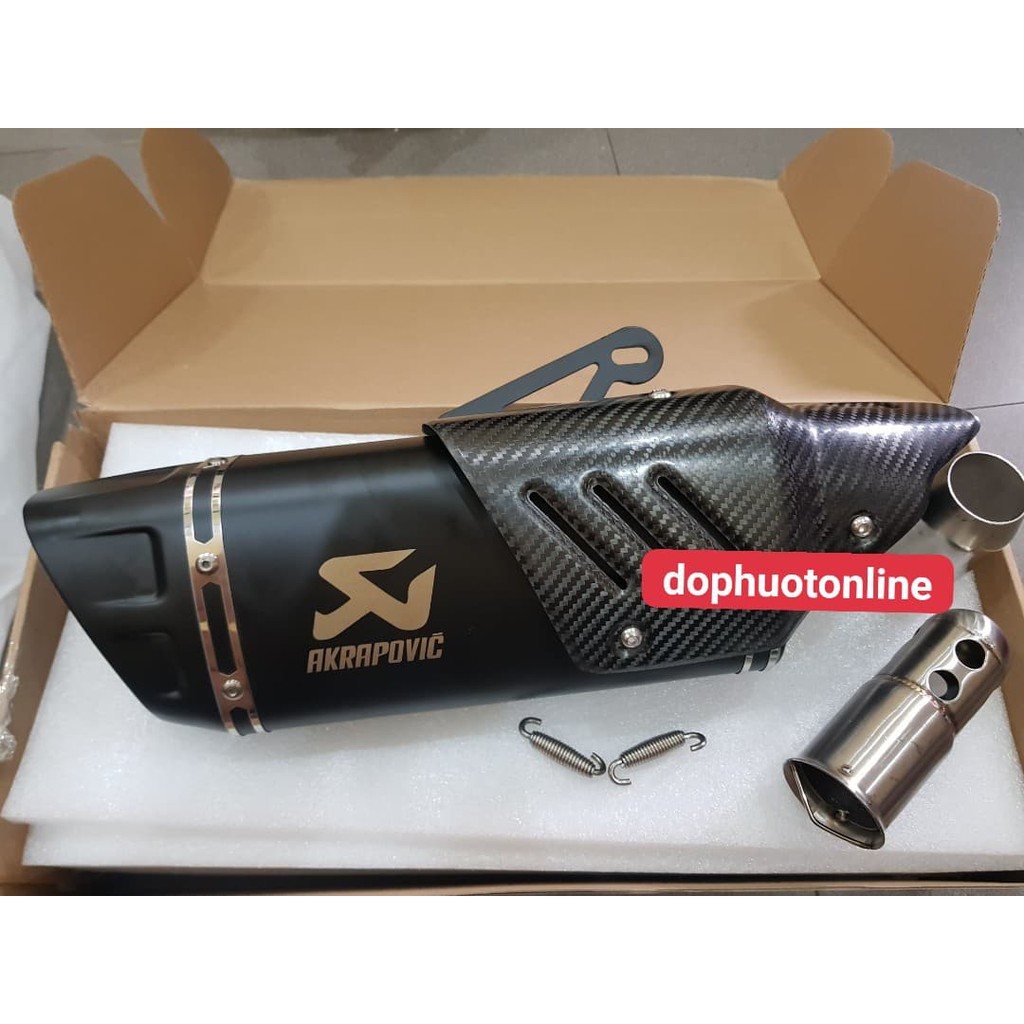 PÔ akrapovic R1 đen kèm Tiêu tổ ong &lt;TOPGEAR&gt;