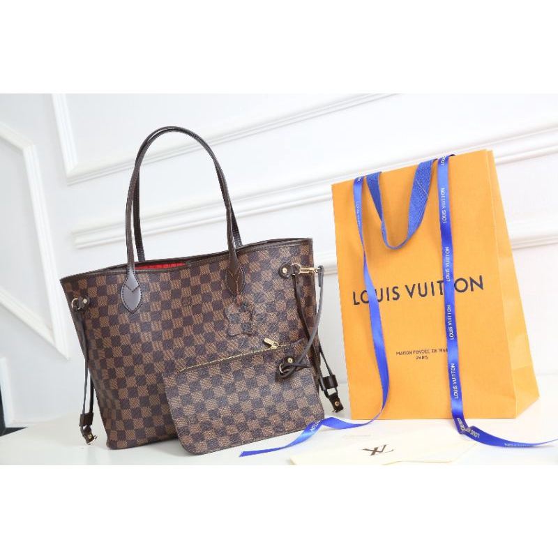 Túi xách nữ thời trang LV size33cm phom chuẩn kèm ví nhỏ