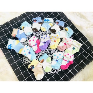 Tất len sơ sinh cho bé trai bé gái 0-12m, tất len cổ bẻ mềm không gây khó chịu A Lá Kids