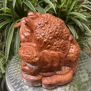 TƯỢNG CON CÓC THIỀM THỪ GỖ HƯƠNG