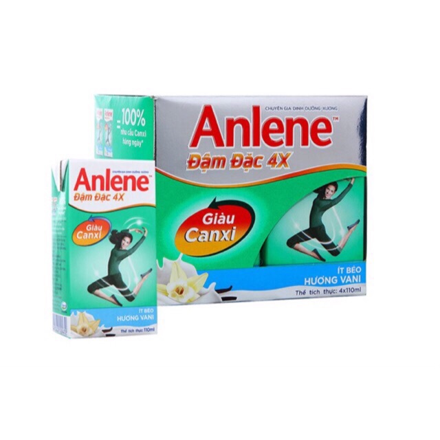 Sữa Nước Anlene Đậm Đặc 4X (125ml*4 hộp)