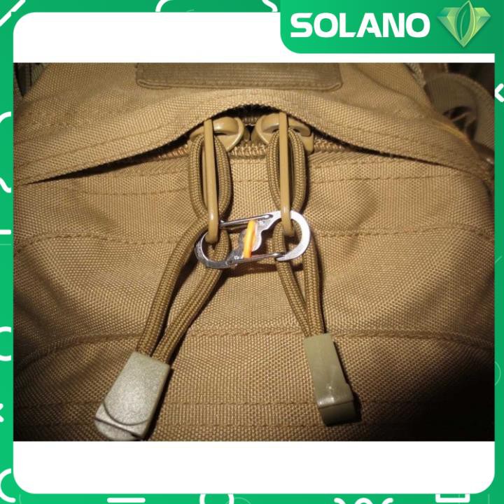 Móc khóa EDC SOLANO móc treo chìa khóa carabiner treo balo du lịch có chốt khoá xoay tiện dụng HK-001209