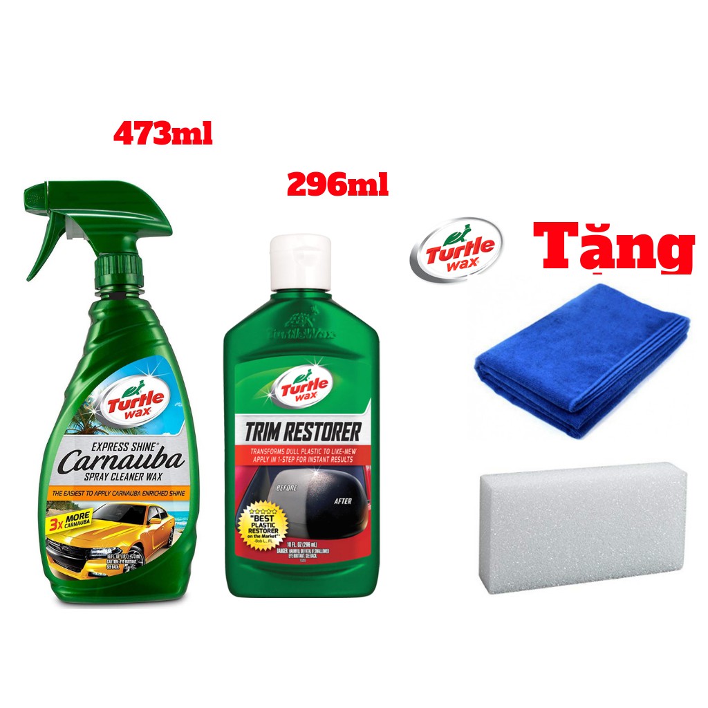 Bộ Chăm Sóc Sơn Và Nhựa Nhám Turtle Wax Kèm Quà Tặng