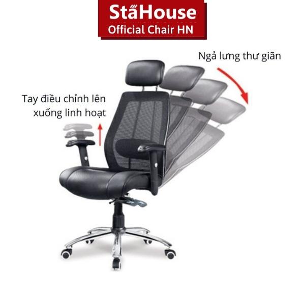 Ghế Công Thái Học Tựa Đầu Ngả Lưng Làm Việc Tại Nhà GVP713 Stahouse Official Chair HN