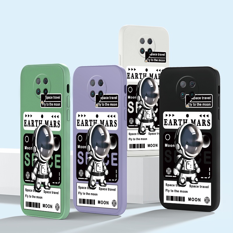 Ốp Lưng Phi Hành Gia Nhiều Mẫu Mã Cho Điện Thoại Xiaomi Redmi 9T K30 K40 K20 Pro Pocophone Poco F2 Phone Casing  Silicon Fashion Camera Lens Protector Full Cover simple Liquid silicone Cases
