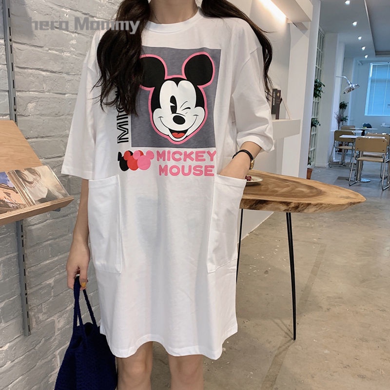 Áo Thun Tay Ngắn Dáng Rộng Plus Size Thời Trang 2020 Cho Mẹ Bầu