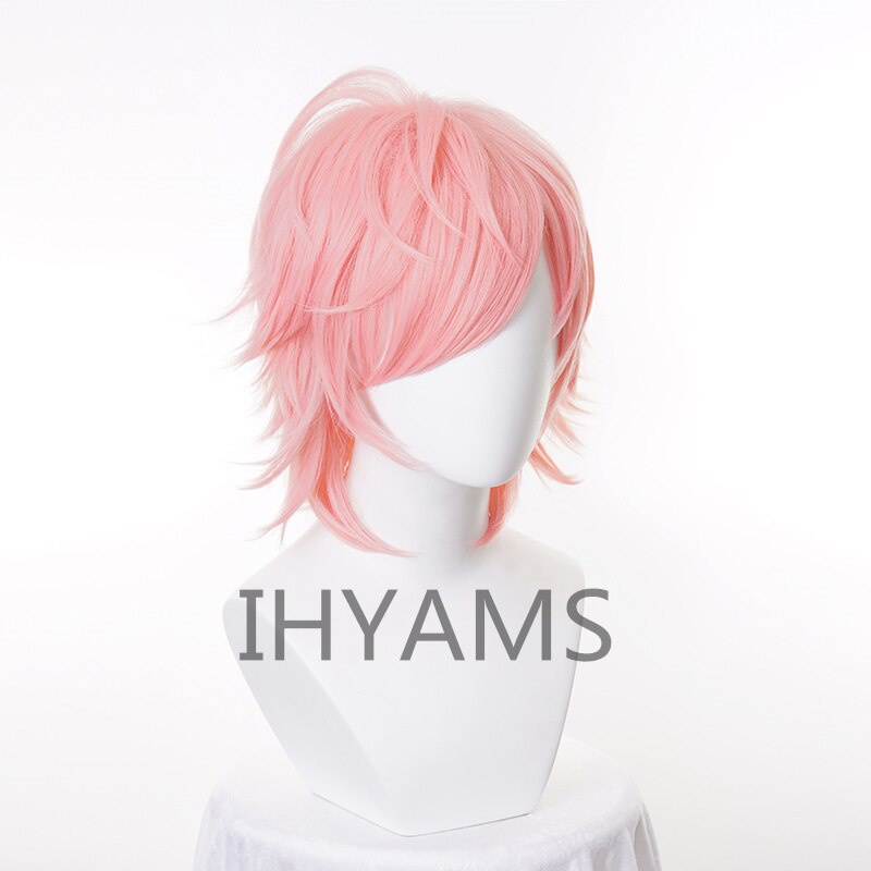 Bộ Tóc Giả Ngắn Màu Hồng Hóa Trang Nhân Vật Anime Yarichin Bitch Bu Club Ayato Yuri