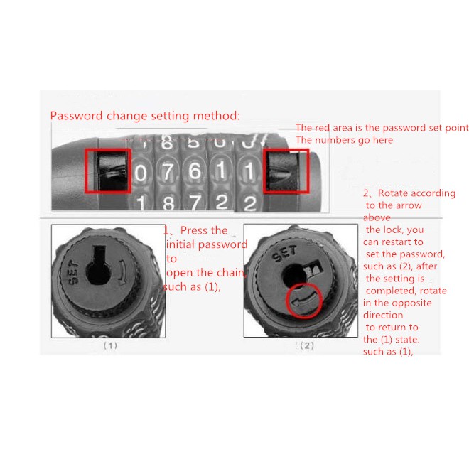 Ổ Khóa Mật Khẩu 4 Số Chống Trộm Dành Cho Xe Đạp MTB