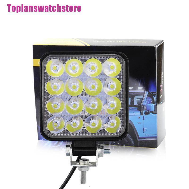 Đèn LED Hình Vuông 48W 12V 24V Ánh Sáng Trắng Dành Cho Ô Tô Xe Tải