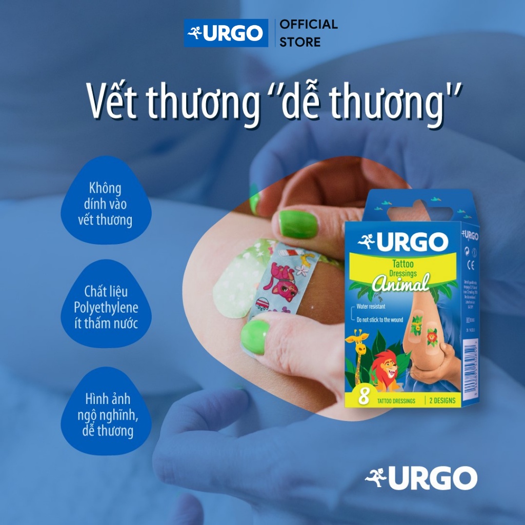 Băng cá nhân dành cho trẻ em Urgo Tattoo Dressing