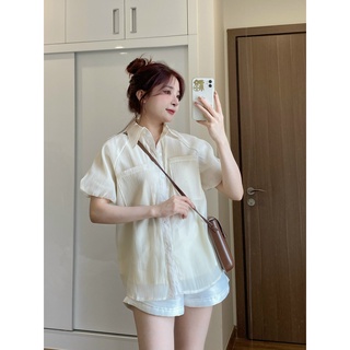 Sơ mi tơ tay bồng 2 lớp hot hit