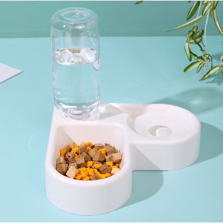 Bát ăn và bình nước tự động 2 trong 1 dành cho Chó Mèo - Bát đựng thức ăn và nước tự động cho thú cưng