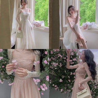 (CÓ SẴN) Set váy nơ ngực  - đầm tiểu thư