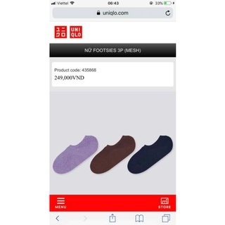 [ Xuất dư xịn ] Tất lười Uniqlo nữ