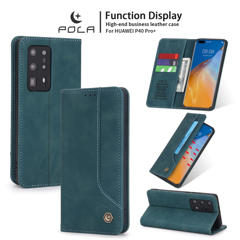 Leather Case Samsung A72 A71 A52 A51 A42 A32 A31 A21S A12 A02  POLA Fashion Auto Closing Card Slot Magnetic Wallet Flip Cover Casing