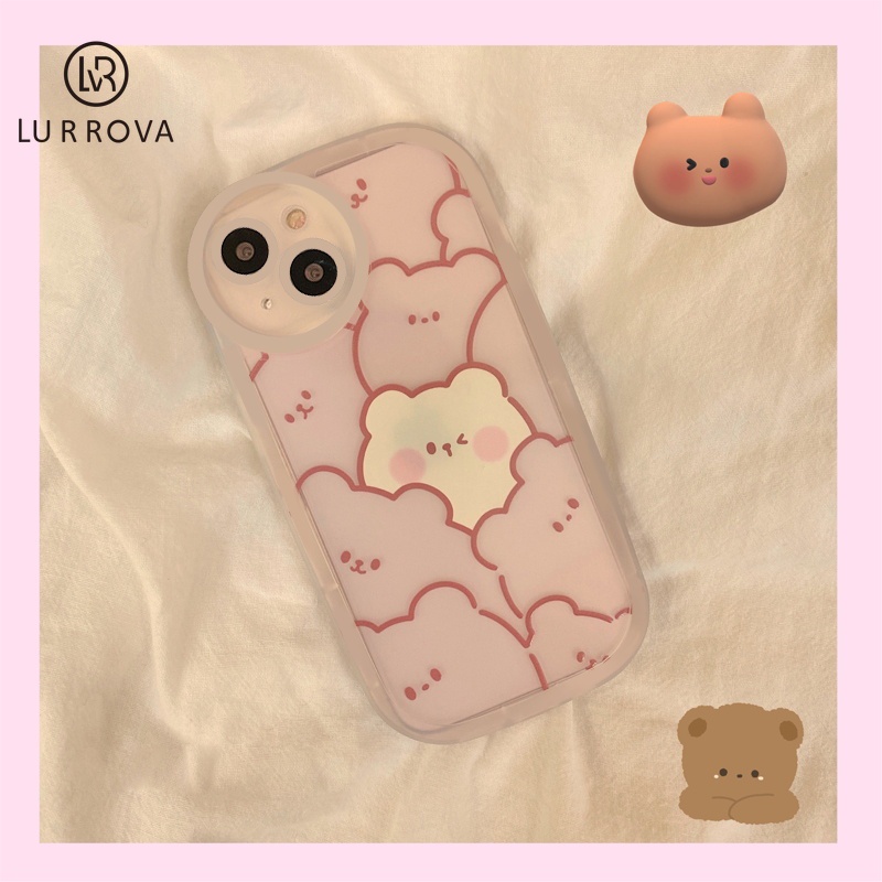 Ốp lưng OPPO Reno 8Z 5G A57 2022 4G Reno 7Z 5G Reno6Z 5G A15 A16 A31 A5 2020 F11Pro Realme C15 C20 C11 2021 Realme C21Y C25Y 9i A16K A76 A96 F7 Hộp đựng điện thoại gấu hoạt hình dễ thương