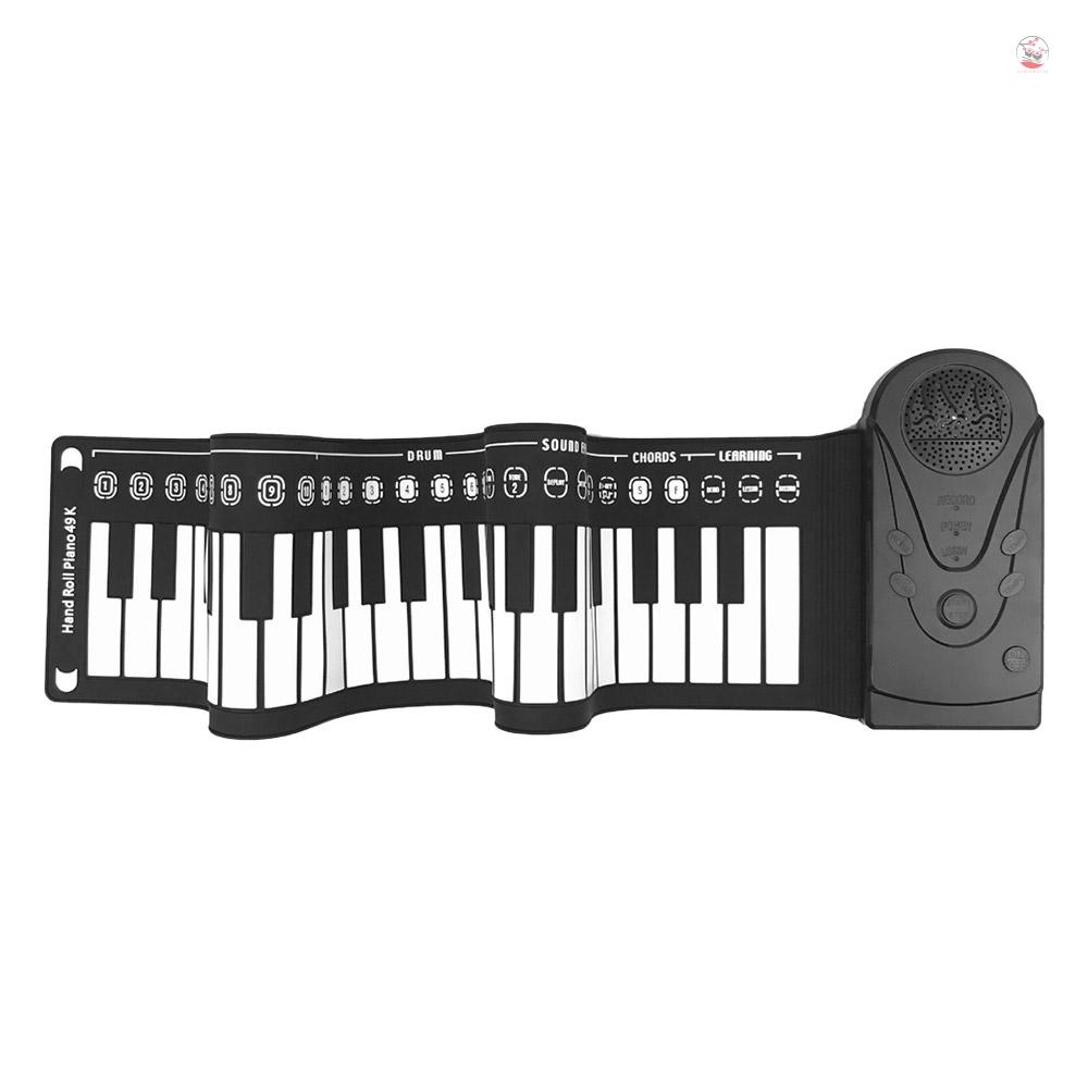 Đàn Piano 49 Phím Có Thể Cuộn Lại Kèm Loa Tích Hợp Cho Trẻ Em / Người Lớn / Người Lớn