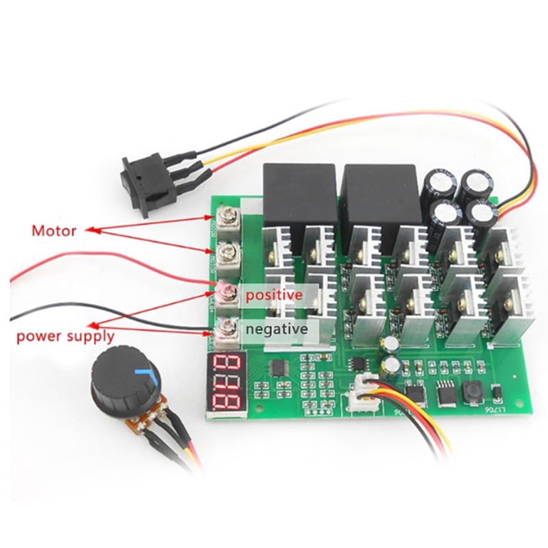 Bộ Điều Khiển Tốc Độ Động Cơ Dc 10-55v 12v 24v 36v 48v 55v 100a Pwm Hho Rc