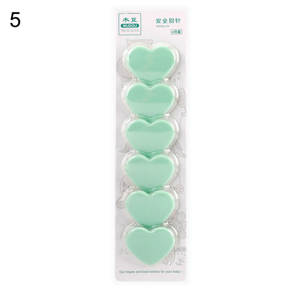 Set 6 Kẹp Giữ Khăn Yếm Em Bé Hình Gấu Thắt Nơ Dễ Thương