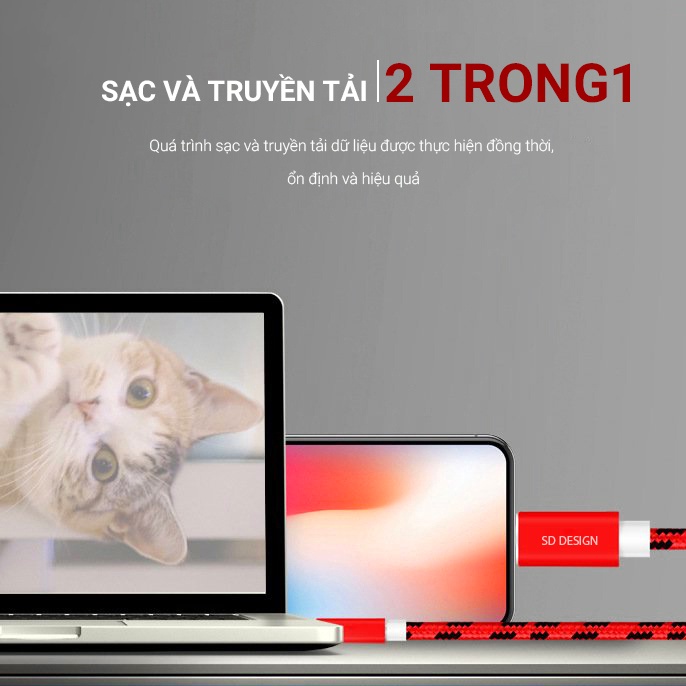 Dây Cáp Sạc SD-L1 Cho ĐT Pin Dự Phòng Tai nghe Bluetooth Case pro Vỏ Ốp lưng