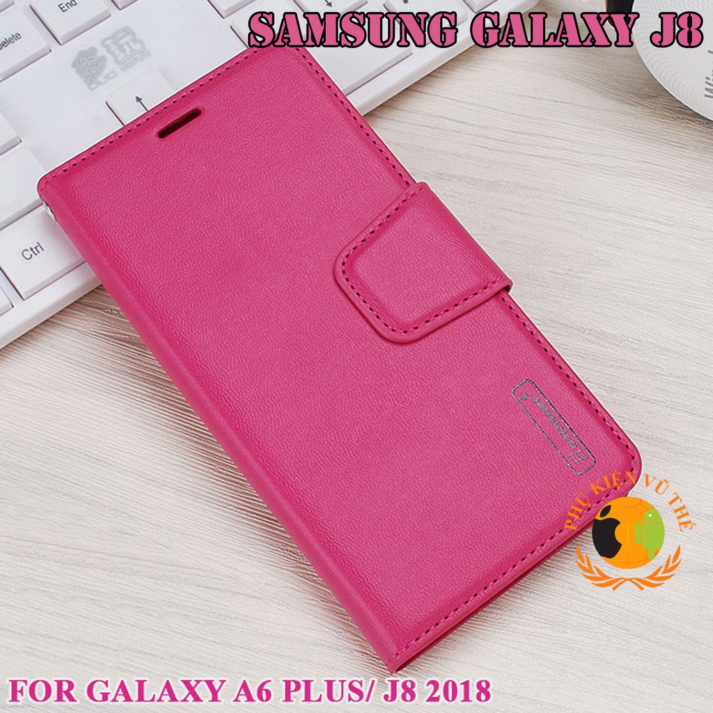 Bao Da Kèm Ví 2 in 1 Samsung Galaxy A6 Plus / J8 Cao Cấp Hanman Hàn Quốc, Có Chống Dựng Điện Thoại, Ngăn Đựng