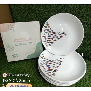 🍒🍒Bộ 2 dĩa sứ Họa Tiết Hoa Cổ lòng sâu - vừa sang trọng vừa mang tính mộc và cổ điển.