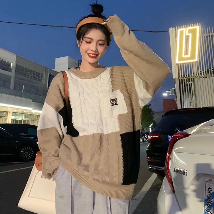 Áo len Cổ Tròn Màu Trơn Phong Cách Hàn Quốc Thời Trang Cho Nam